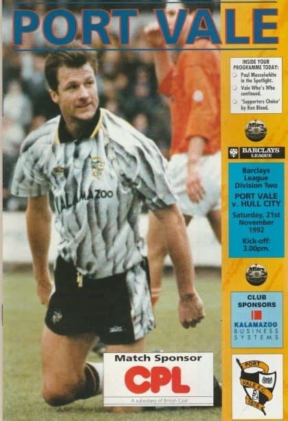 Port Vale v Hull City 21-Nov-1992