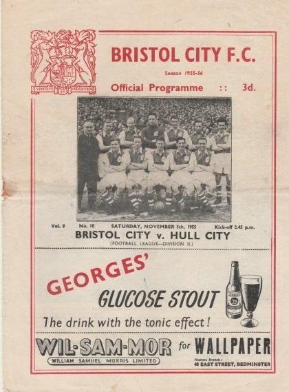 Bristol City v Hull City   05-Nov-1955