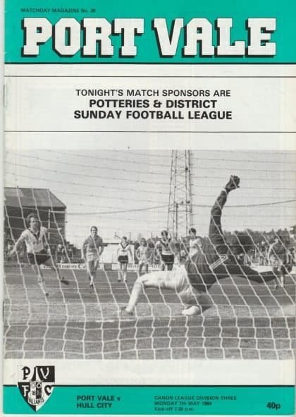Port Vale v Hull City  07-May-1984