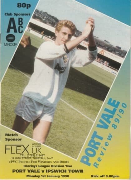 Port Vale v Ipswich Town 01-Jan-1990