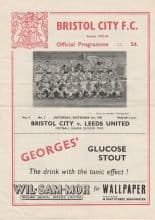 Bristol City v Leeds United  03-Sep-1955