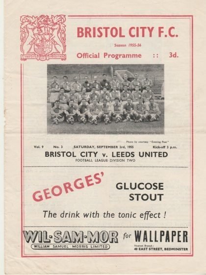 Bristol City v Leeds United  03-Sep-1955
