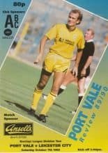 Port Vale v Leicester City  07-Oct-1989