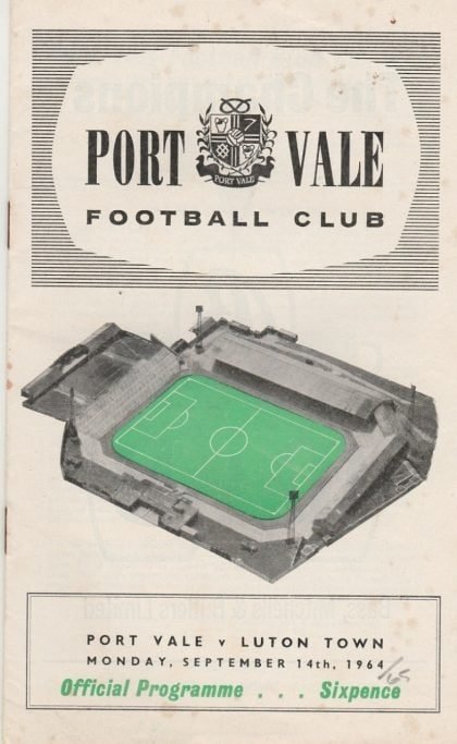 Port Vale v Luton Town 14-Sep-1964