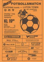 Nyköping Komb v Luton Town   01-Aug-1984
