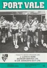 Port Vale v Manchester United 03-Oct-1983