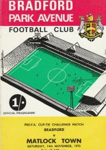 Bradford Park Avenue v Matlock Town  14-Nov-1970