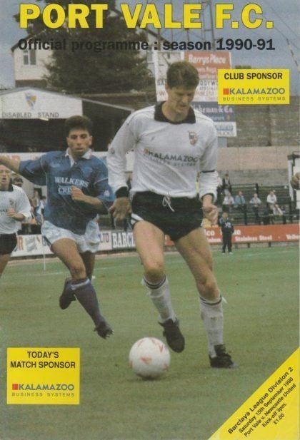 Port Vale v Newcastle United 15-Sep-1990