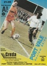 Port Vale v Newcastle United 07-Apr-1990