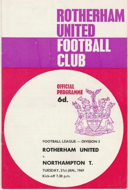 Rotherham United v Northampton Town 21-Jan-1969