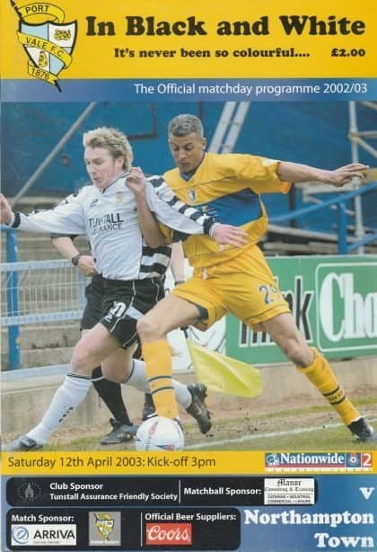 Port Vale v Northampton Town 12-Apr-2003