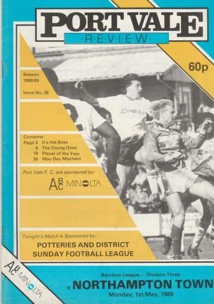 Port Vale v Northampton Town 01-May-1989