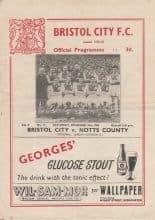 Bristol City v Notts County 24-Dec-1955