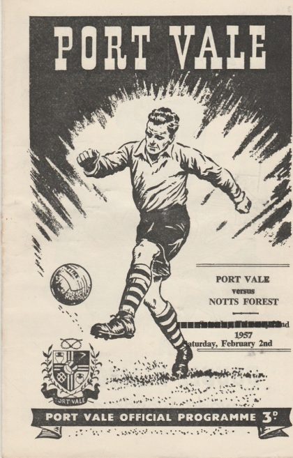 Port Vale v Nottingham Forest  02-Feb-1957