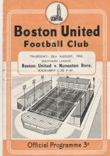 Boston United v Nuneaton Borough   28-Aug-1958