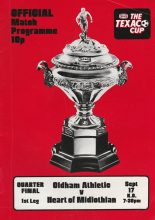 Oldham Athletic v Heart of Midlothian   17-Sep-1974