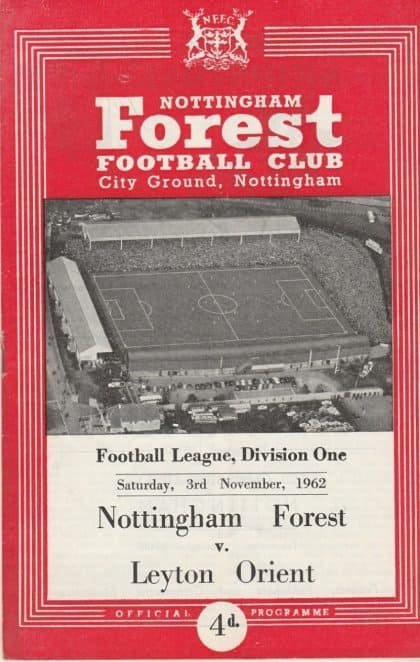 Nottingham Forest v Leyton Orient 03-Nov-1962