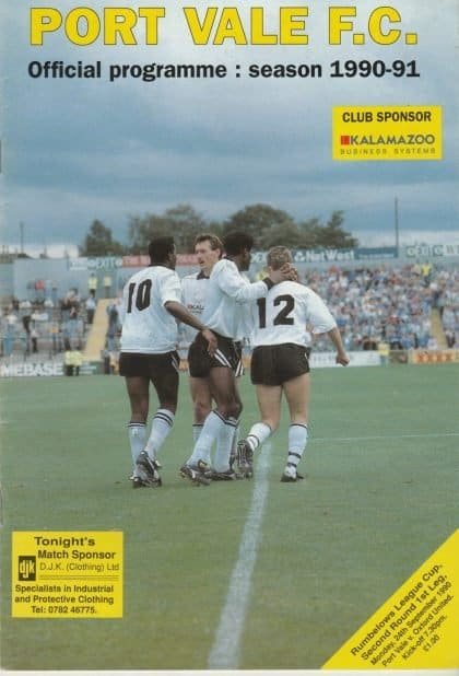 Port Vale v Oxford United 24-Sep-1990