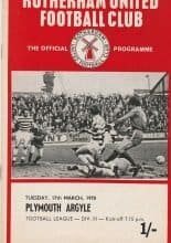 Rotherham United v Plymouth Argyle 17-Mar-1970