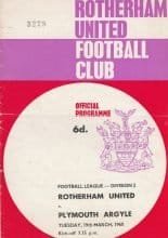 Rotherham United v Plymouth Argyle 19-Mar-1968