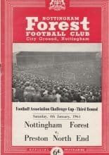 Nottingham Forest v Preston North End 04-Jan-1964