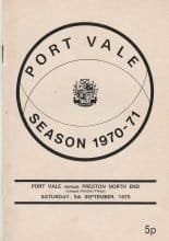 Port Vale v Preston North End 05-Sep-1970