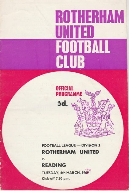 Rotherham United v Reading 04-Mar-1969