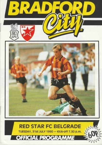 Bradford City v Red Star Belgrade  31-Jul-1990