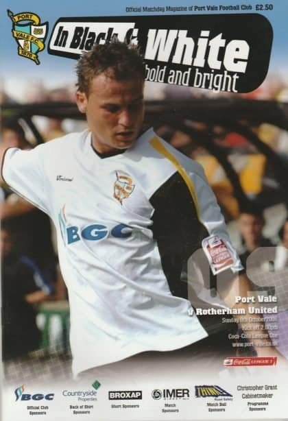 Port Vale v Rotherham United 08-Oct-2006