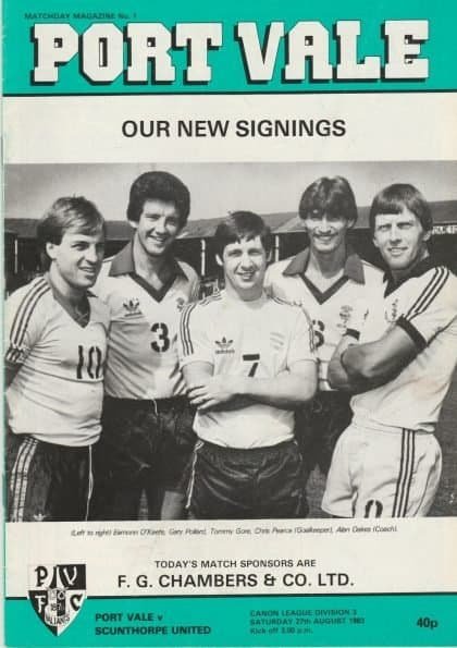 Port Vale v Scunthorpe United 27-Aug-1983