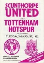 Scunthorpe United v Tottenham Hotspur  03-Aug-1982