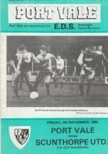 Port Vale v Scunthorpe United 07-Dec-1984