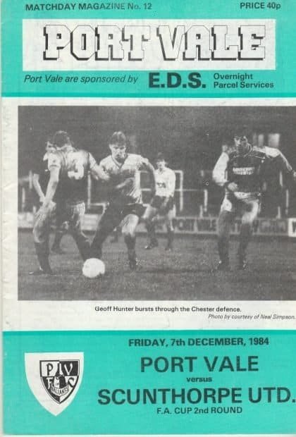 Port Vale v Scunthorpe United 07-Dec-1984