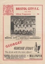Bristol City v Sheffield Wednesday   19-Nov-1955