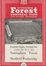 Nottingham Forest v Sheffield Wednesday 02-Mar-1963