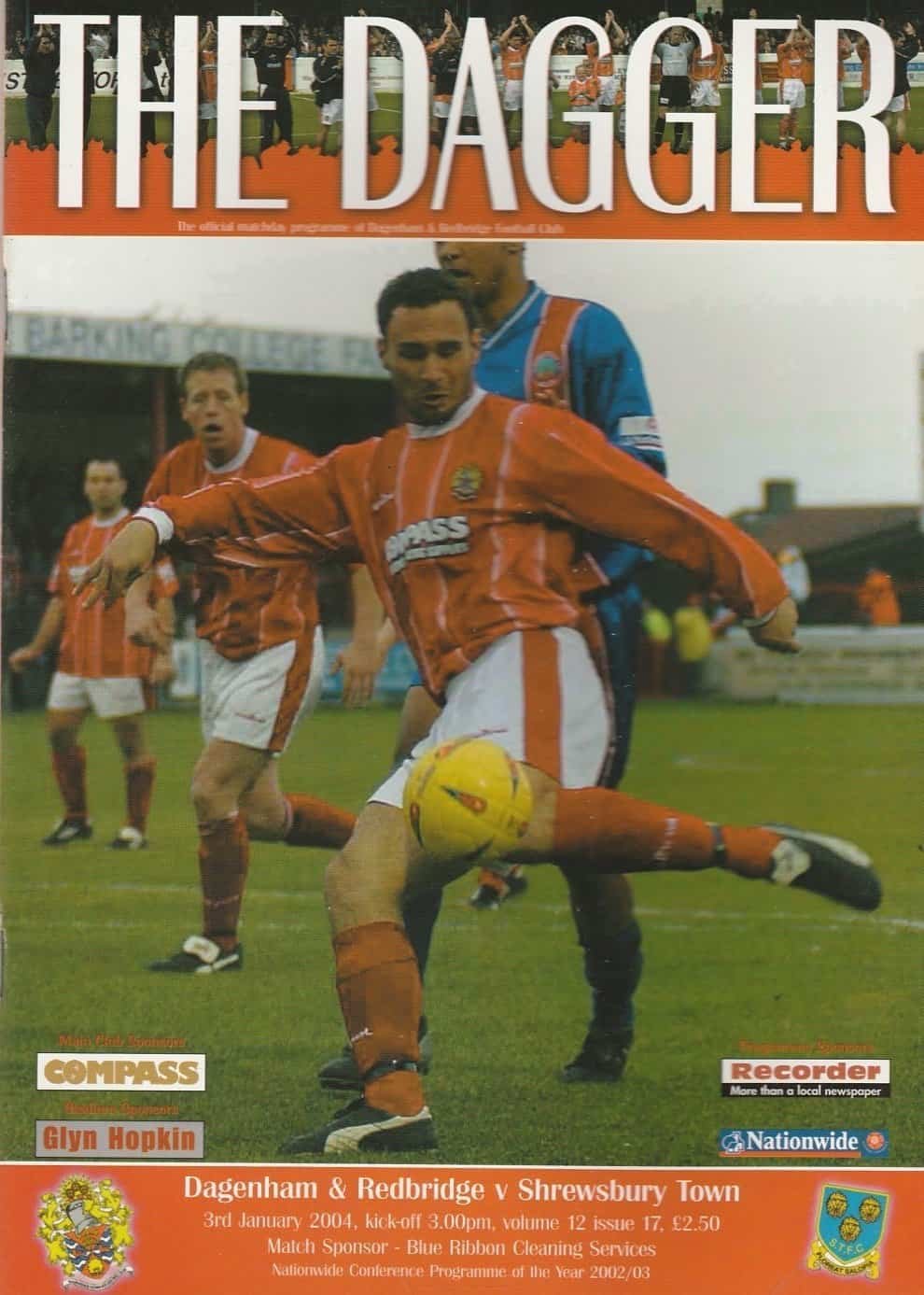 Dagenham & Redbridge v Shrewsbury Town 03-Jan-2004