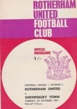 Rotherham United v Shrewsbury Town  07-Oct-1969