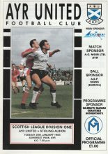 Ayr United v Stirling Albion 26-Jan-1993