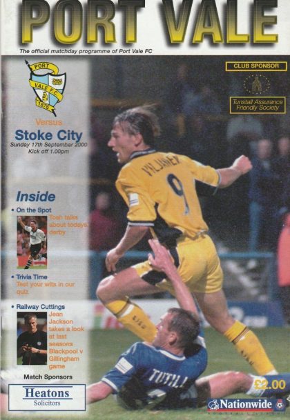 Port Vale v Stoke City 17-Sep-2000