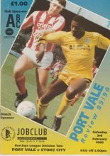 Port Vale v Stoke City 03-Feb-1990
