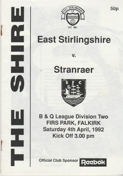 East Stirling v Stranraer 04-Apr-1992
