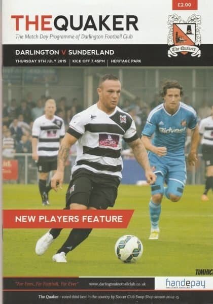 Darlington v Sunderland 09-Jul-2015