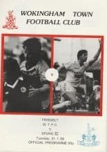 Wokingham Town v Tottenham Hotspur XI 21-Jan-1986