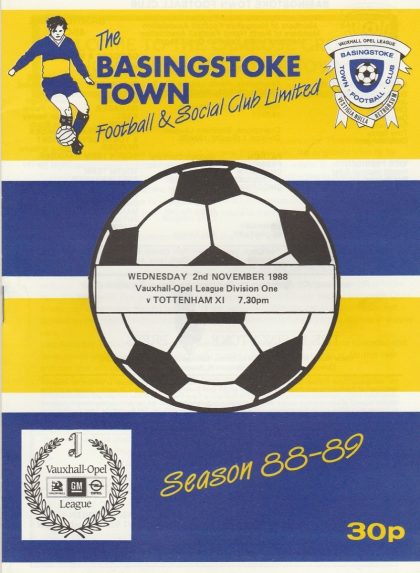 Basingstoke Town v Tottenham Hotspur XI   02-Nov-1988