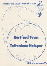 Herford Town v Tottenham Hotspur  02-Aug-1983