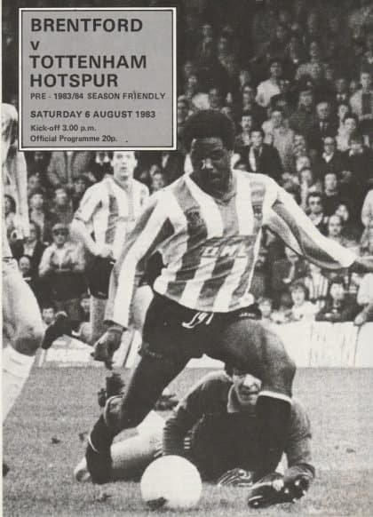 Brentford v Tottenham Hotspur 06-Aug-1983