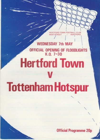 Herford Town v Tottenham Hotspur  07-May-1980
