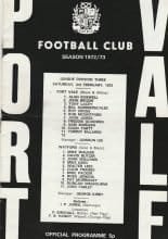 Port Vale v Watford 03-Feb-1973
