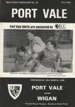 Port Vale v Wigan Athletic 26-Mar-1986