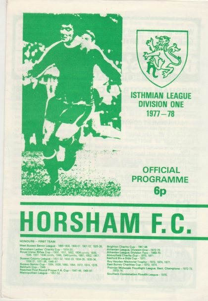 Horsham v Wokingham 25-Oct-1977